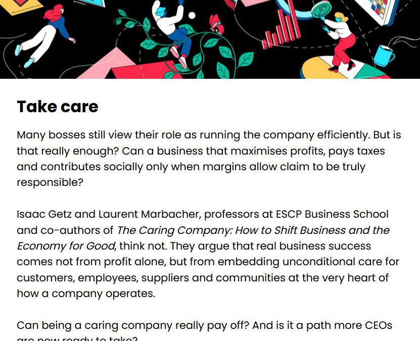 Care is no longer a “nice to have” in business — it’s becoming a condition for success